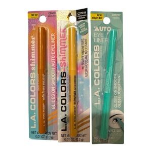 L.A. Colors Three Eyeliners of color of macaroon/champagne shimmer/glamorous